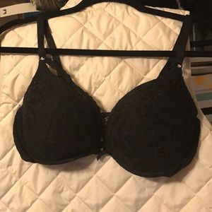 Victoria's Secret black lace push up bra.